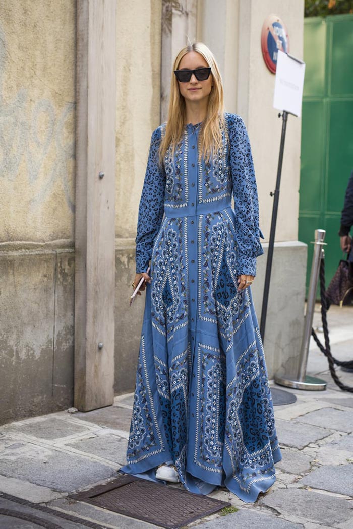 Street style maxi dress